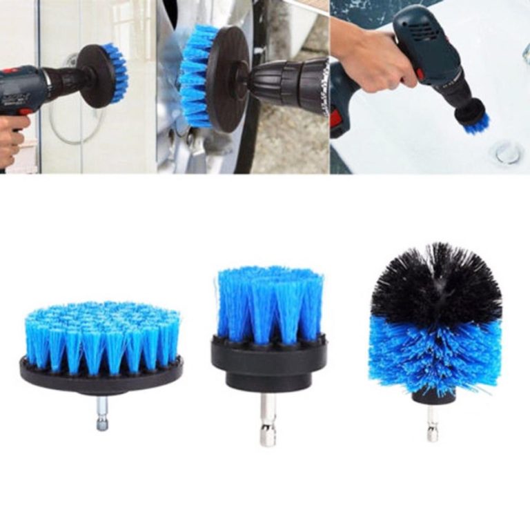 Mata Bor Kepala Sikat Pembersih Elektrik Head Brush Clean – 3 Pcs Biru - Coating Mobil Jakarta Barat