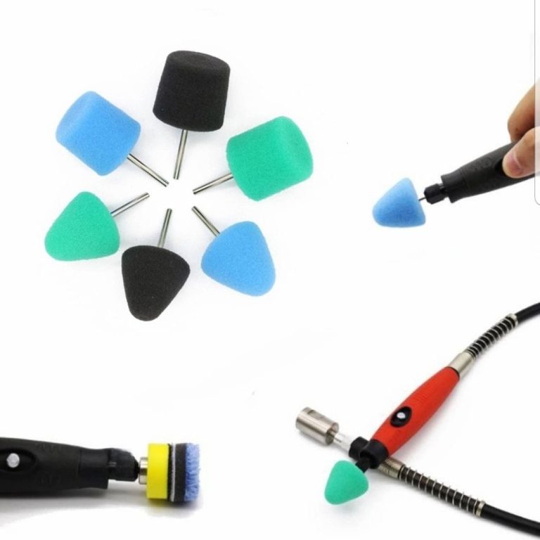 Nano Polisher Spon / Busa Poles / Mini Polisher Cone & Cylinder Set – All 6pcs - Coating Mobil Jakarta Barat