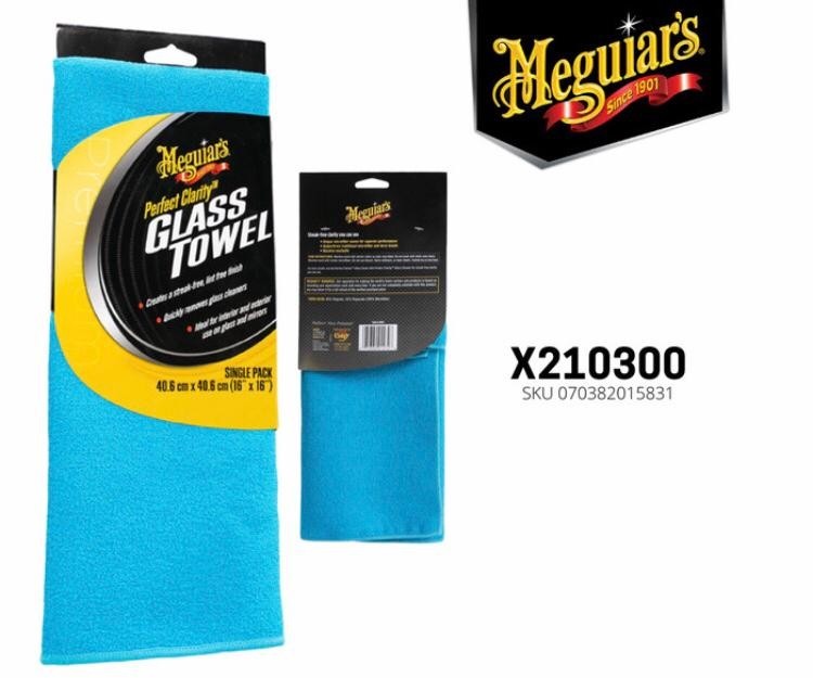 Meguairs Perfect Clarity Glass Towel Ori, Lap Microfiber Premium Kaca - Coating Mobil Jakarta Barat