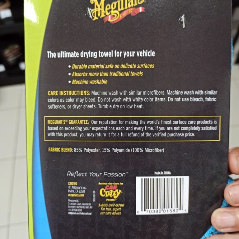 Meguiars – Meguiar’s X210100 Supreme Shine Drying Towel, Lap Pengering - Coating Mobil Jakarta Barat